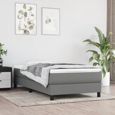 Donkergrijs Stoffen Bedframe 100x200 cm met 34% Korting