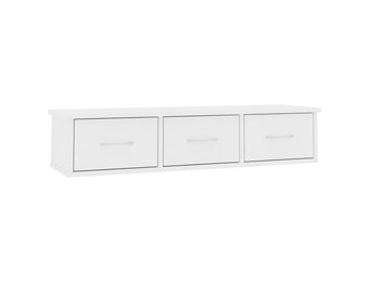 Wandschap met 3 Lades, Bewerkt Hout Wit - 34% Korting!