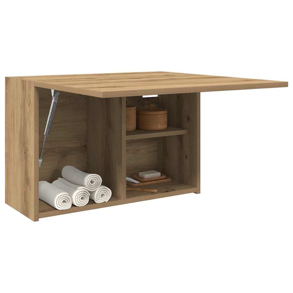 VidaXL Badkamerwandkast 60x25x40 cm - Bewerkte Hout, Artisanaal Eikenkleur - 33% Korting
