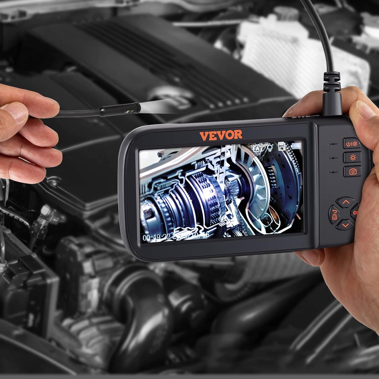 Endoscoop Camera 3 Lenzen, 4,5" IPS Scherm, 1080p, 5m Kabel - 34% Korting!
