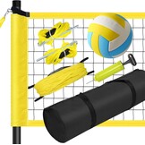 Volleybalnet Set 9,5m met Verstelbare Hoogte & Bal - 34% Korting