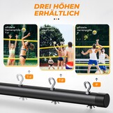 Volleybalnet Set 9,5m met Verstelbare Hoogte & Bal - 34% Korting