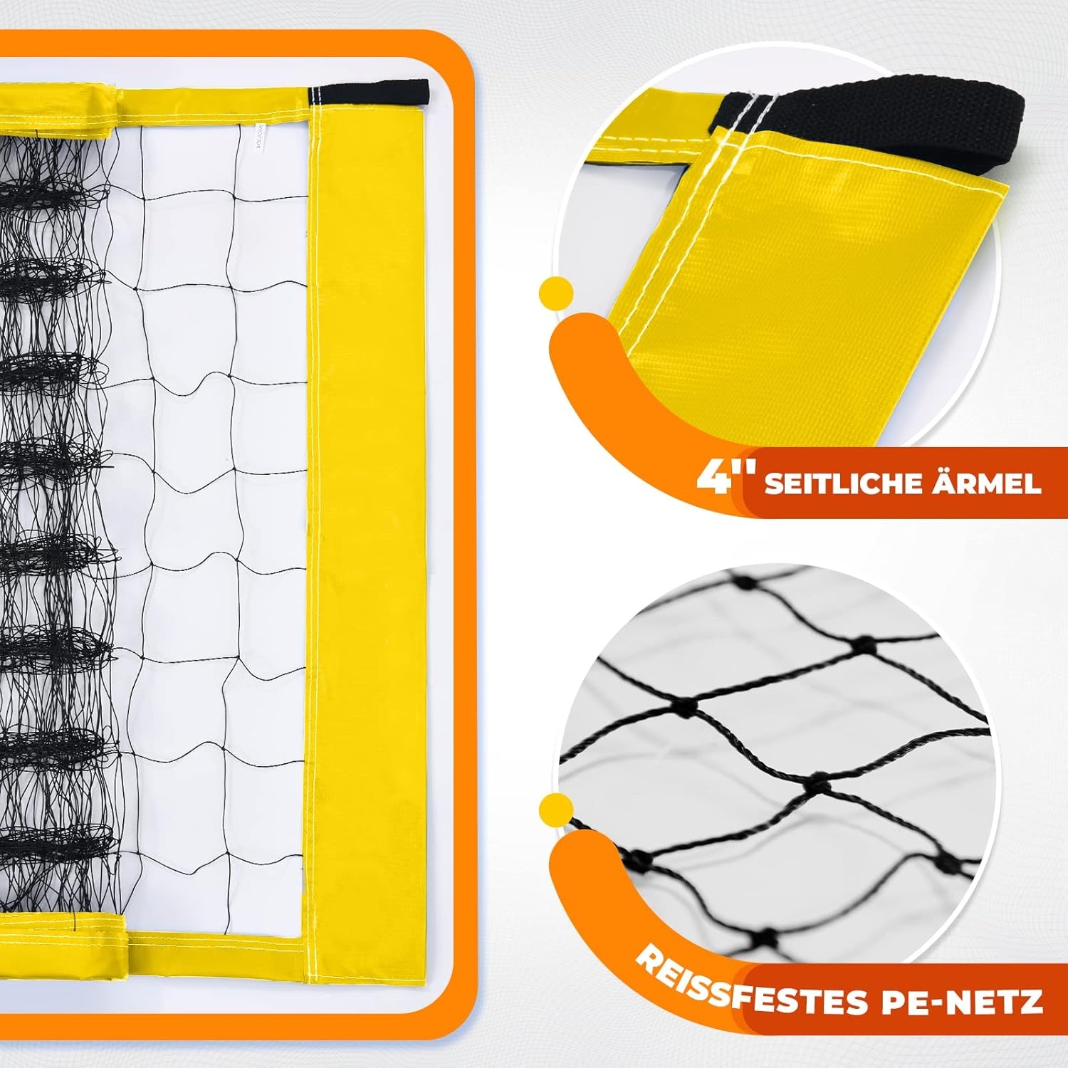 Volleybalnet Set 9,5m met Verstelbare Hoogte & Bal - 34% Korting