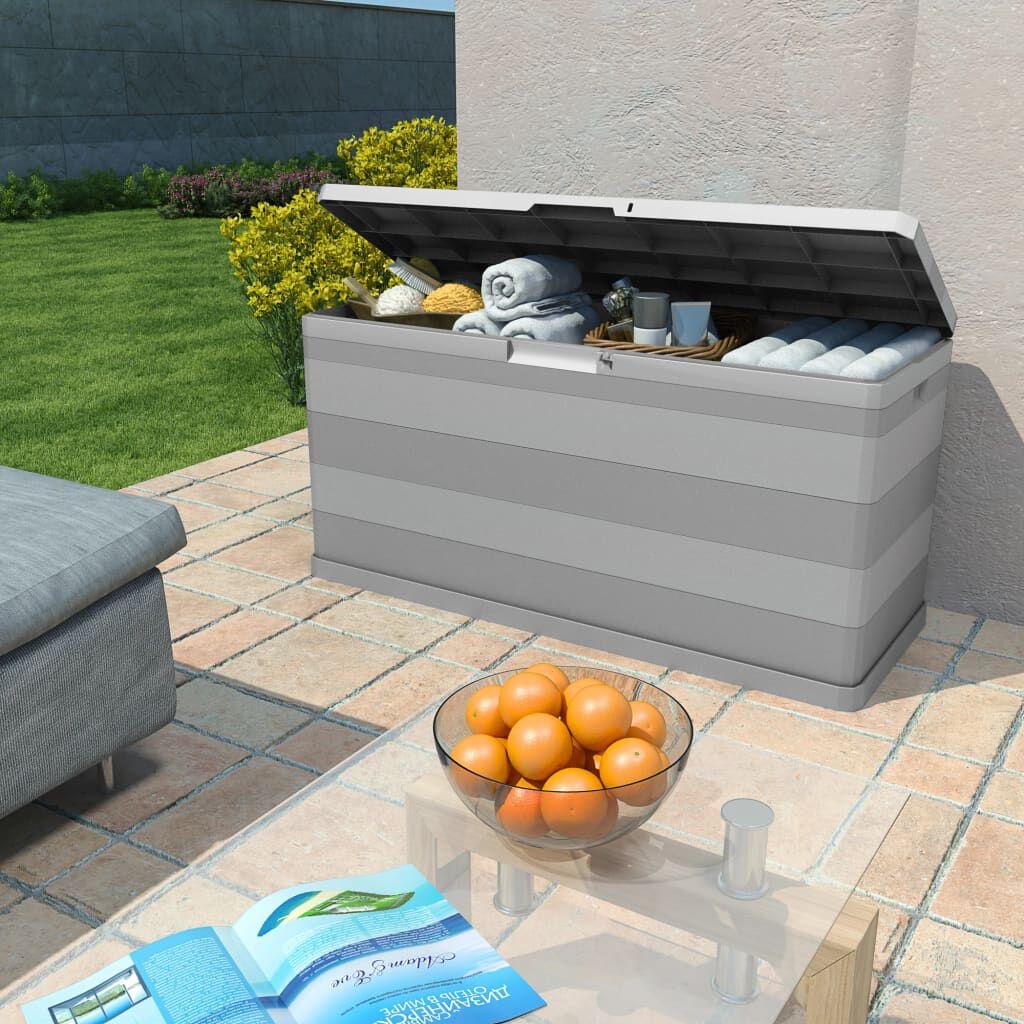 VidaXL Tuinbox 117x45x56 cm Grijs - 34% Korting