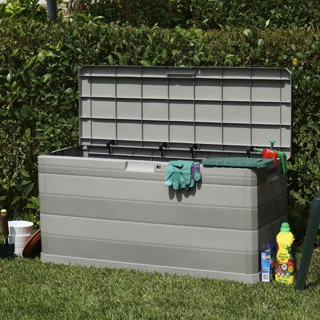 VidaXL Tuinbox 117x45x56 cm Grijs - 34% Korting