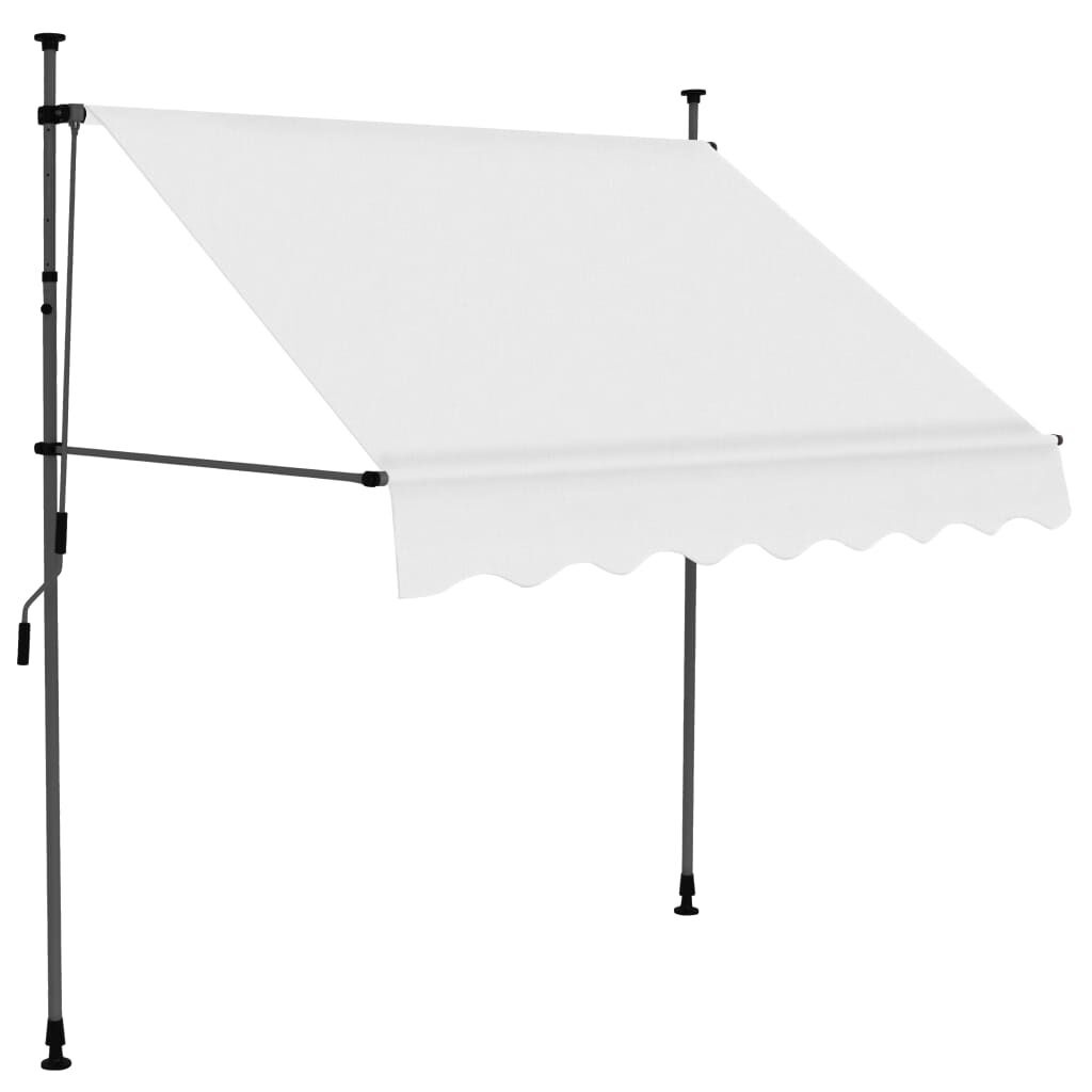 vidaXL Luifel Handmatig Uitschuifbaar met LED (200cm Crèmekleurig) - 34% Korting!