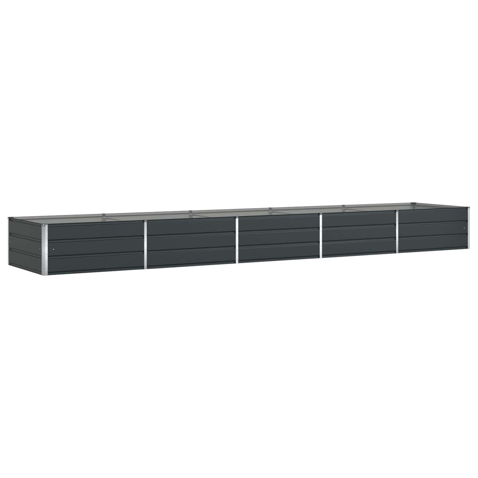 Plantenbak Antraciet 195x100x45 cm - Gegalvaniseerd Staal - 54% Korting