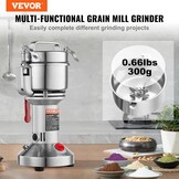 Elektrische Graan- & Kruidenmolen 300g RVS - 1500W met Korting!