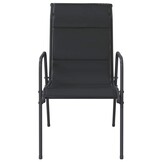 VidaXL Tuinstoelen 6 st. Staal & Textileen Zwart - 35% Korting!