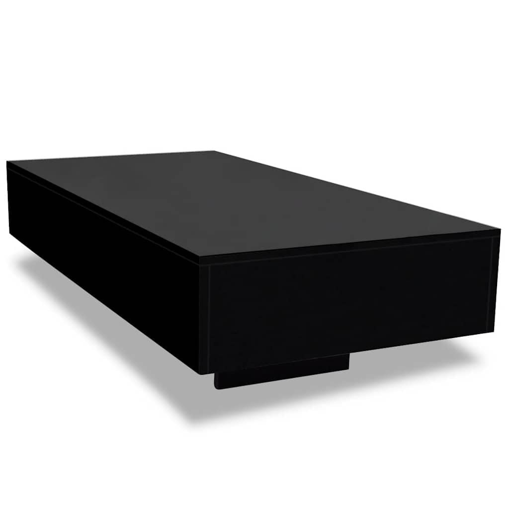 Hoogglans Zwarte Salontafel 115cm (59% Korting)