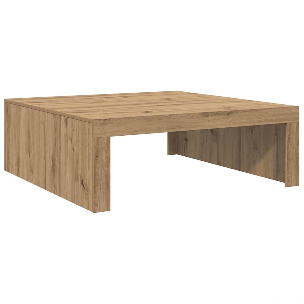 Moderne Salontafel 100x100cm - Bewerkt Hout - 34% Korting!