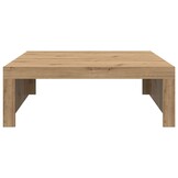 Moderne Salontafel 100x100cm - Bewerkt Hout - 34% Korting!