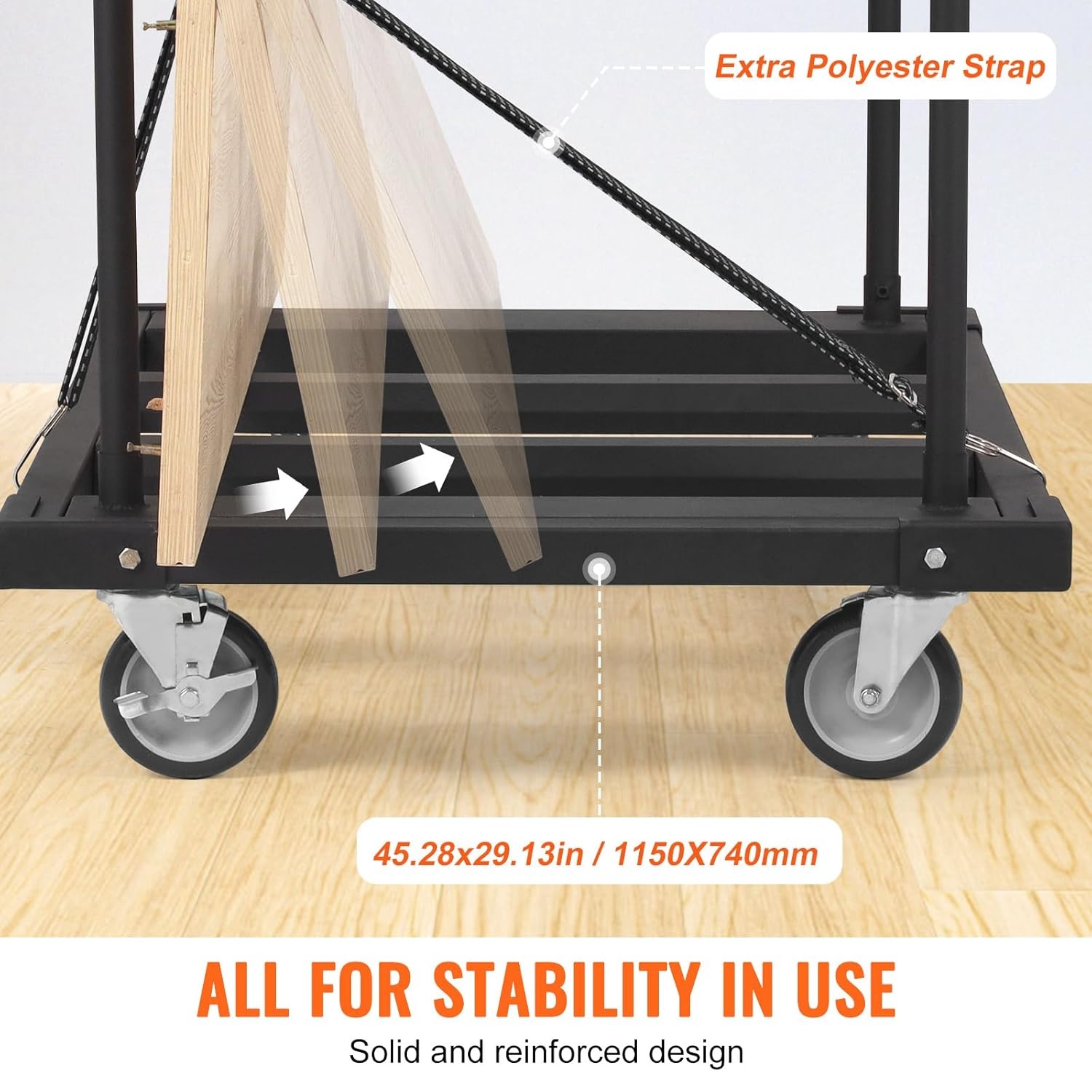 Platenwagen Gipsplatenkar - 816 kg capaciteit - 30% korting!
