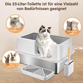 XXL Gesloten Kattenbak RVS - 60x40cm - Lekvrij & Geurloos - 29% Korting