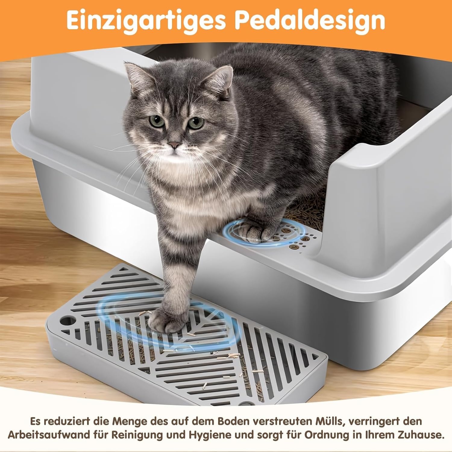 XXL Gesloten Kattenbak RVS - 60x40cm - Lekvrij & Geurloos - 29% Korting