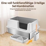 XXL Gesloten Kattenbak RVS - 60x40cm - Lekvrij & Geurloos - 29% Korting