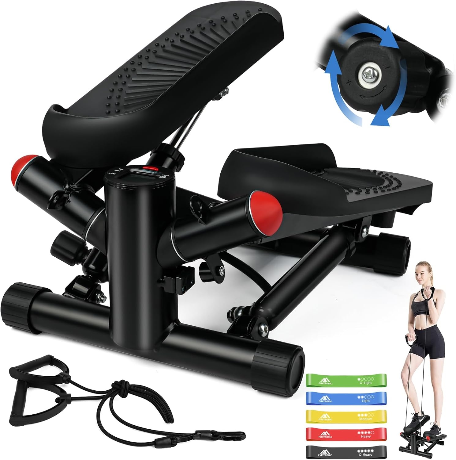 Mini Stepper met Weerstandsbanden - Compact & Veelzijdig - 34% Korting