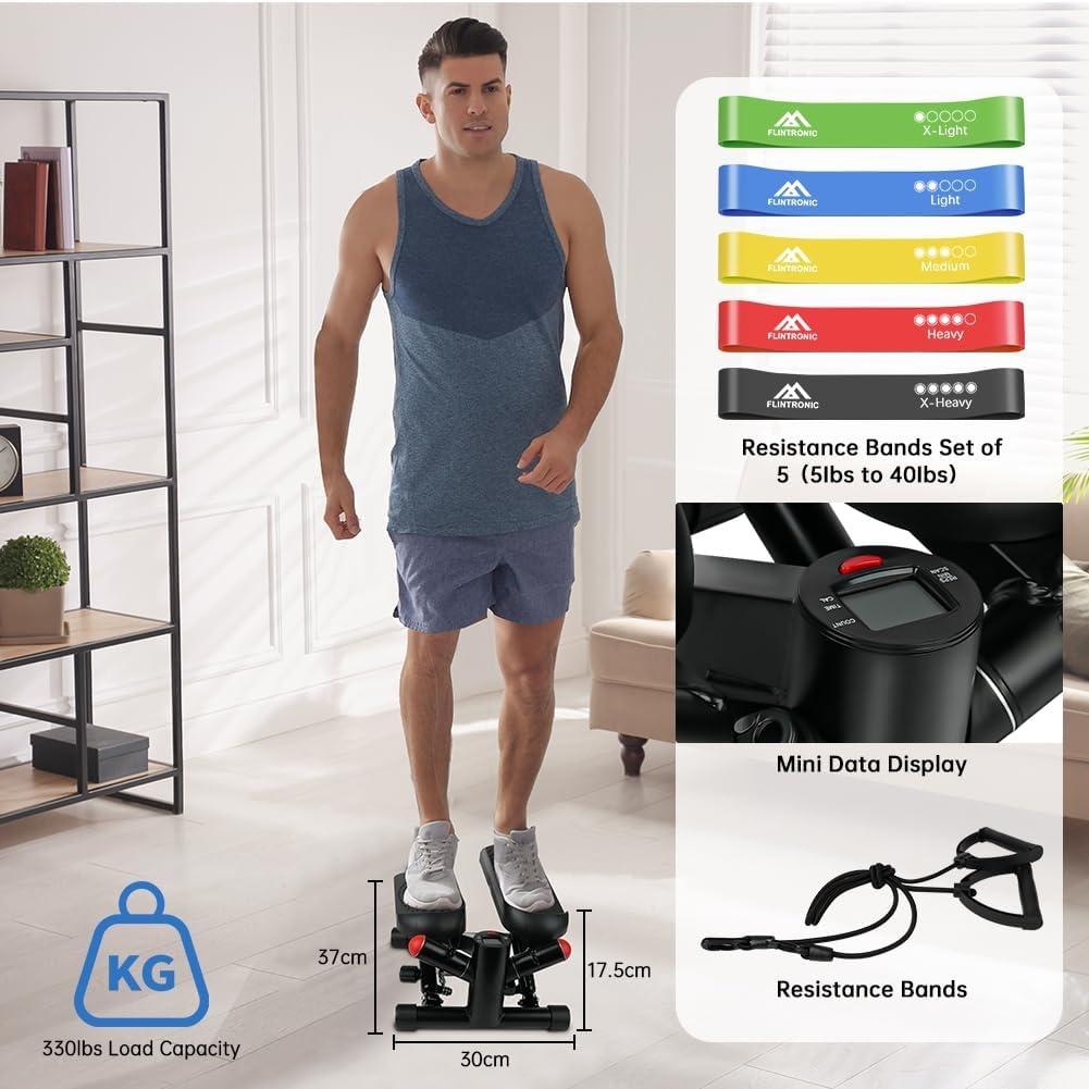 Mini Stepper met Weerstandsbanden - Compact & Veelzijdig - 34% Korting