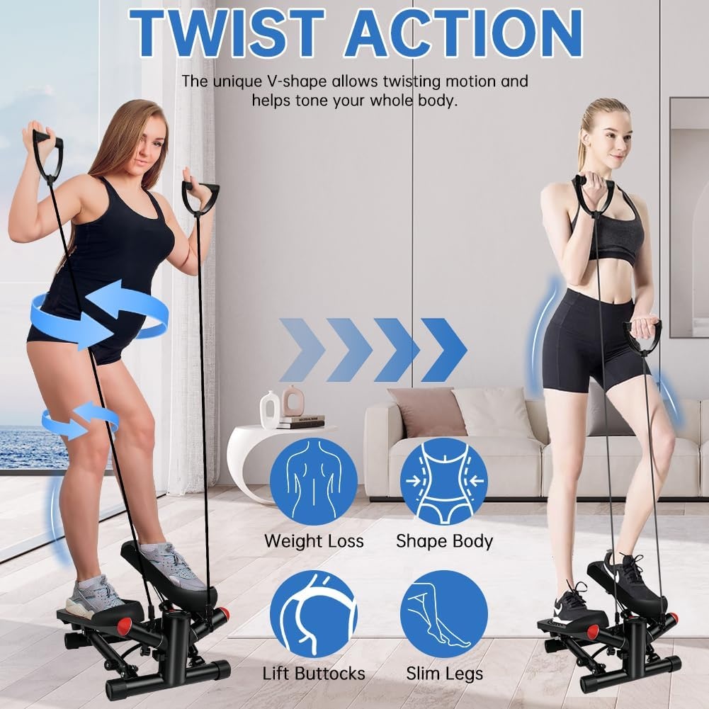 Mini Stepper met Weerstandsbanden - Compact & Veelzijdig - 34% Korting