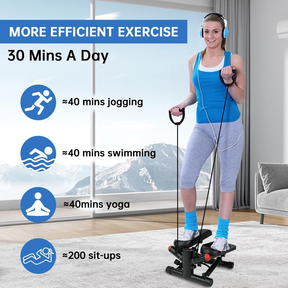 Mini Stepper met Weerstandsbanden - Compact & Veelzijdig - 34% Korting