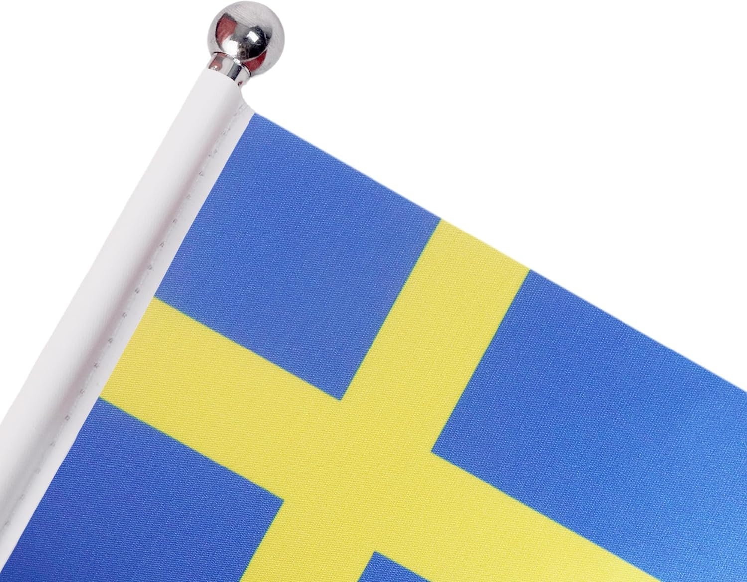 Tafelvlag Zweden Satijn 22x15cm met Paal | 74% Korting!