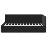 Hoekbedframe Zwart Fluweel 90x200cm - 35% Korting