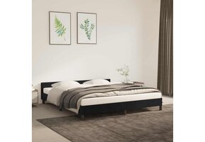 Zwart Fluweel Bedframe 180x200 cm - 35% Korting
