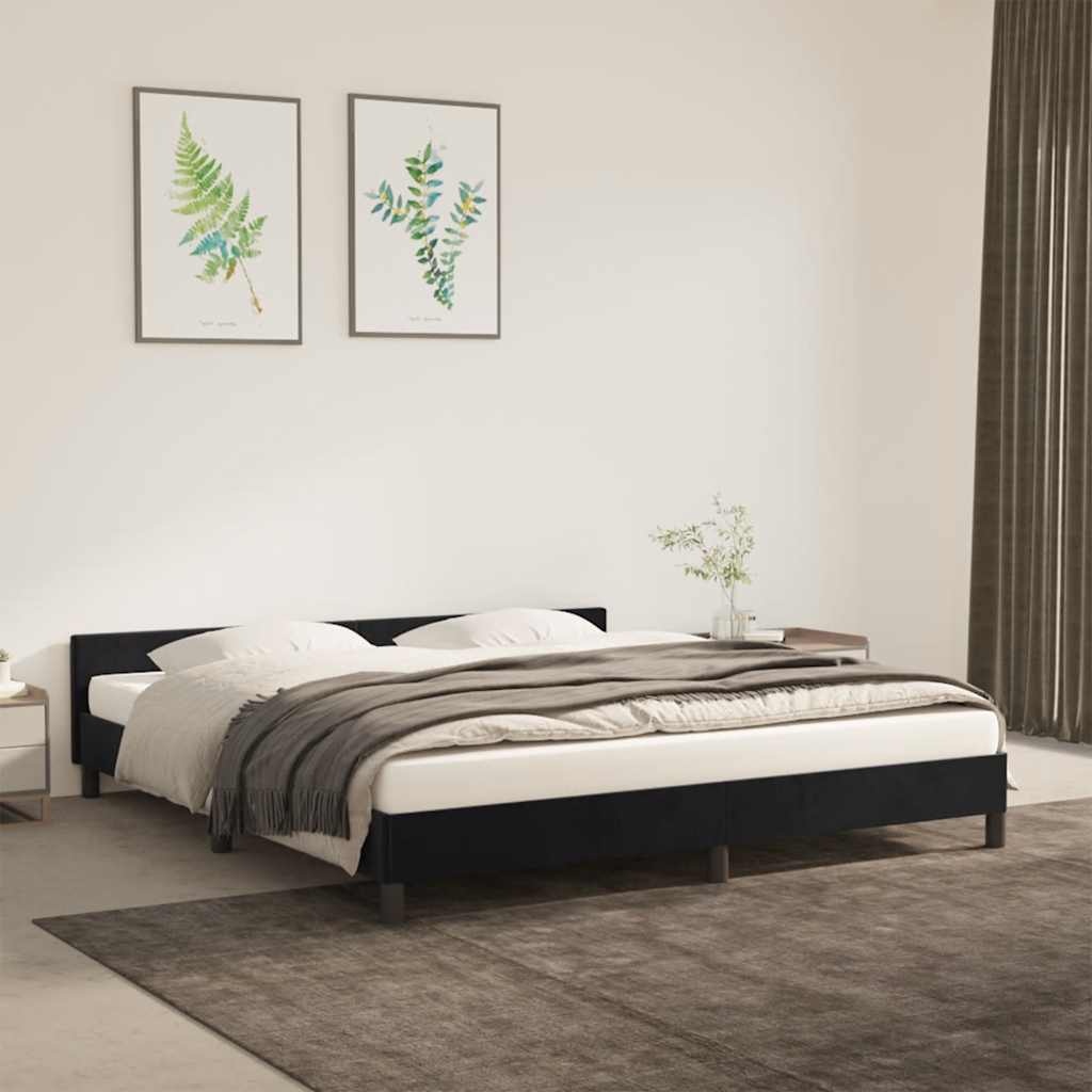 Zwart Fluweel Bedframe 180x200 cm - 35% Korting