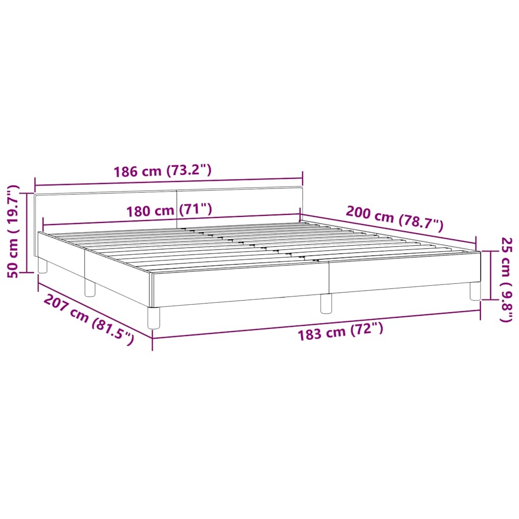 Zwart Fluweel Bedframe 180x200 cm - 35% Korting