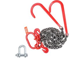 Sleepketting G80 10mm x 90cm met J- & Grijphaak | 7074kg | 58% Korting