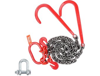 Robuuste Sleepketting V-flens G80 | 10mm x 90cm Staal | 7074 kg Draagkracht | 54% Korting