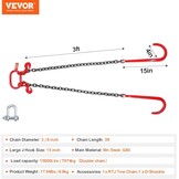 Robuuste Sleepketting V-flens G80 | 10mm x 90cm Staal | 7074 kg Draagkracht | 54% Korting