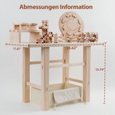 Houten Werkbank Kinderen 83-delig - Montessori Speelgoed vanaf 3 jaar