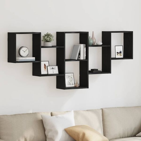 vidaXL Wandplank Zwart Eiken - 34% Korting