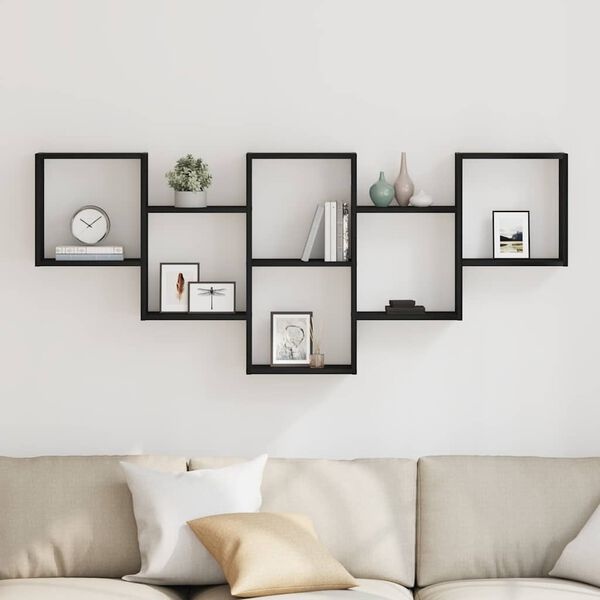 vidaXL Wandplank Zwart Eiken - 34% Korting
