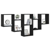 vidaXL Wandplank Zwart Eiken - 34% Korting