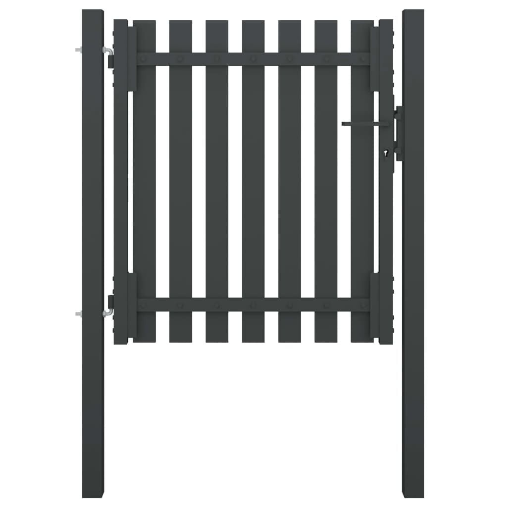 Stalen Tuinpoort 1x1,25 m Antraciet - 35% Korting