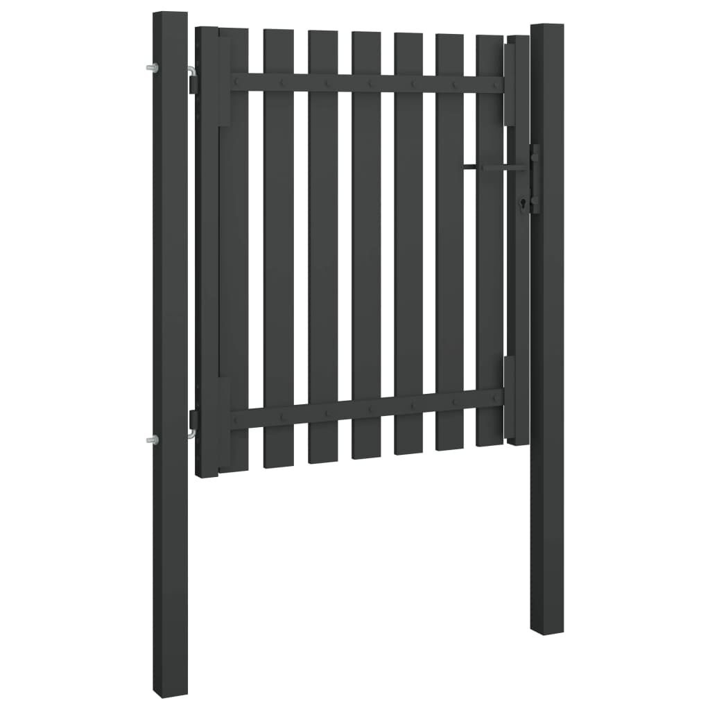 Stalen Tuinpoort 1x1,25 m Antraciet - 35% Korting