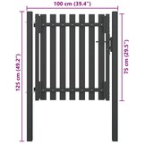 Stalen Tuinpoort 1x1,25 m Antraciet - 35% Korting