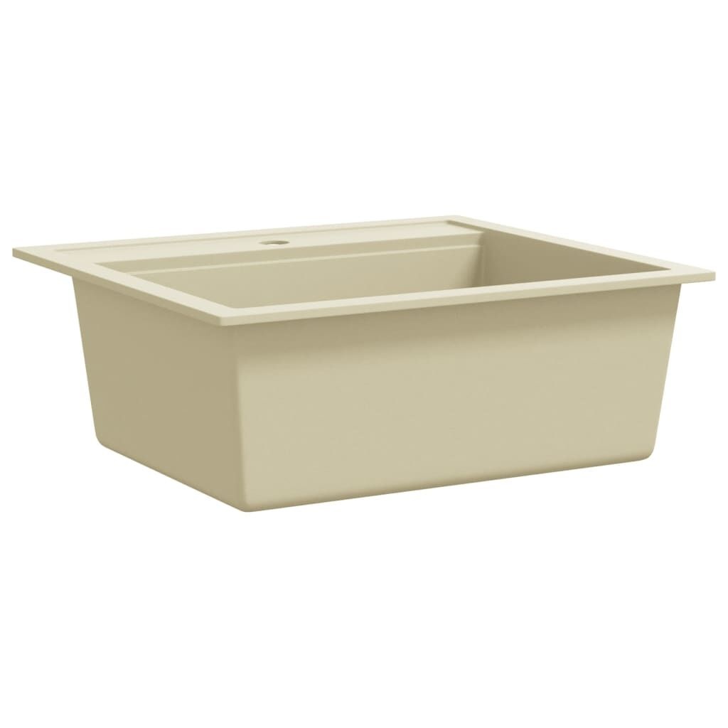Granieten Keukengootsteen Enkele Bak Beige - 30% Korting