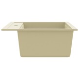 Granieten Keukengootsteen Enkele Bak Beige - 30% Korting