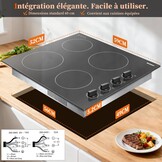 Karinear Keramische Kookplaat 60cm, 6000W, Timer, Kinderbeveiliging - Zwart (30% Korting!)