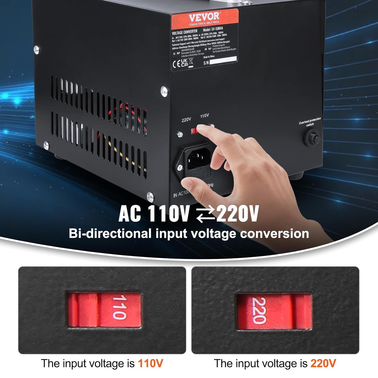 2000W Spanningsomvormer 110V/220V Bidirectioneel | 71% Korting