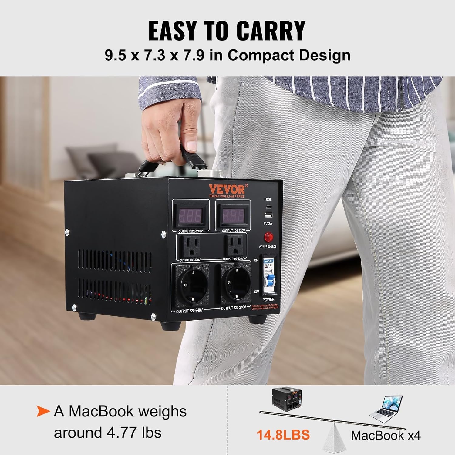 2000W Spanningsomvormer 110V/220V Bidirectioneel | 71% Korting