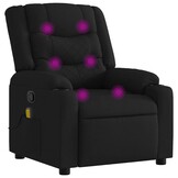 Verstelbare Massagestoel Stof Zwart - 35% Korting