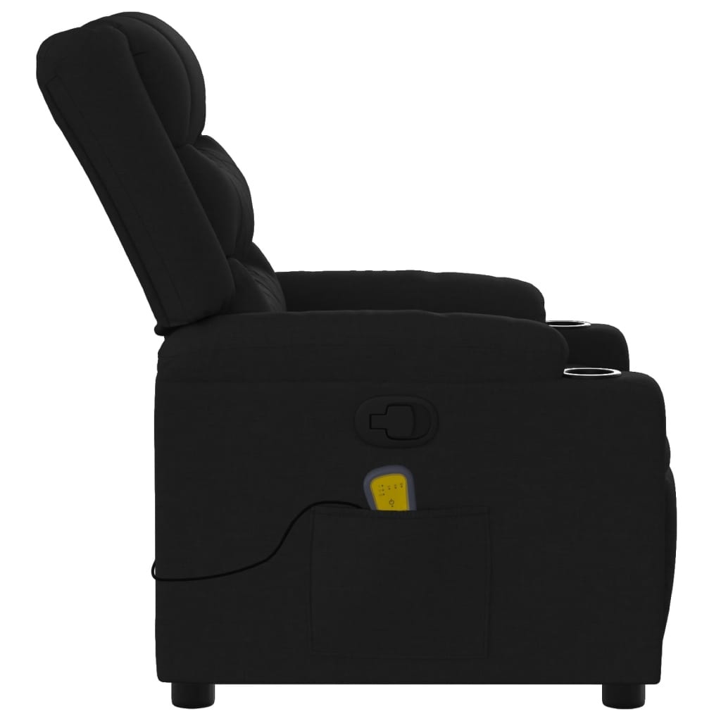Verstelbare Massagestoel Stof Zwart - 35% Korting