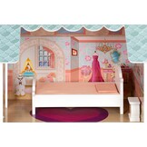 Poppenhuis - 61x30x106 cm - hout - met meubels