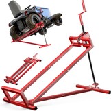 VOUNOT Grasmaaierlifter | Zet op grasmaaier Jack | Telescopische tuin grasmaaier Lifter | Hefinrichting 400 kg voor maaiertractor | Rode kleur | Telescopische versie voor 30% geheugenbesparing