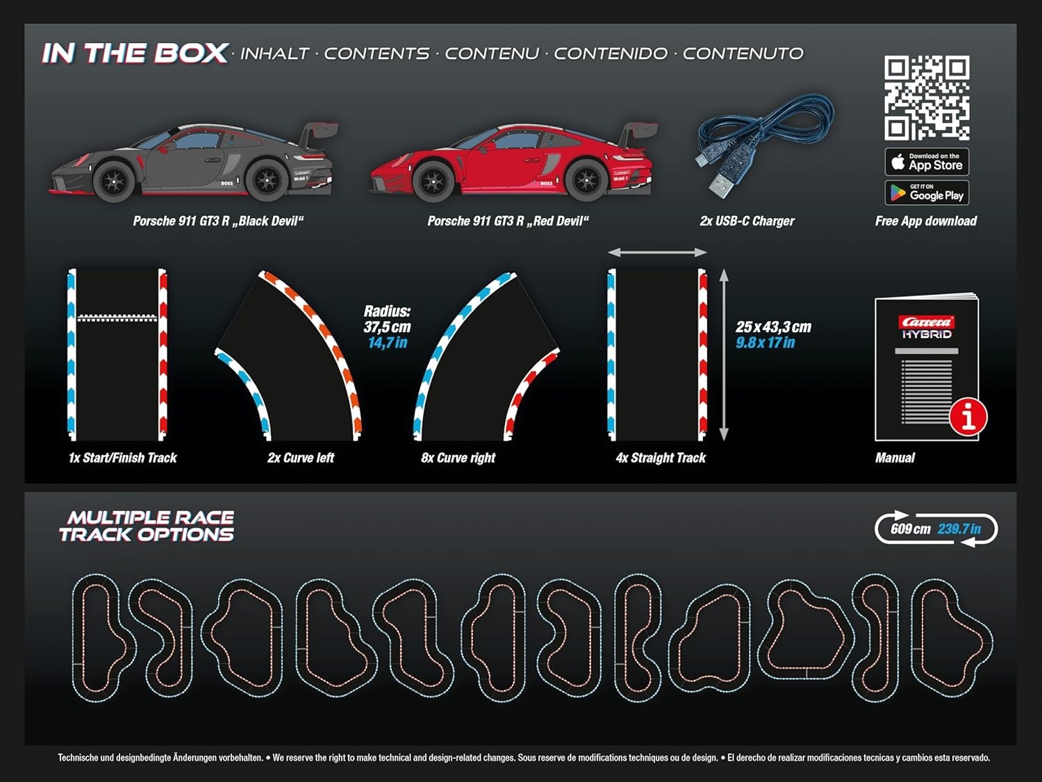 Carrera Hybrid Devil Drivers Porsche 911 GT3 R - 1:50 schaal