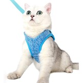 LIANZIMAU Katentuigje met Lijn - Ultra Licht, Ontsnappingsvrij, Verstelbaar, Zacht Mesh Vest voor Kittens en Puppy's